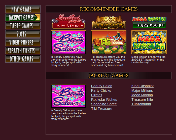 jackpot casino games